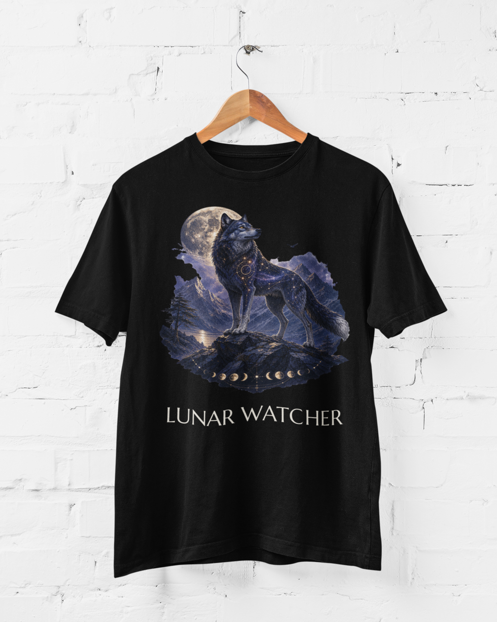 Wolf & Moon | Lunar Watcher Fantasy Graphic Tee